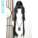 [Styled Wig]Mo Ran Cosplay Lace Front Wig Anime Erha And His White Cat Master Chu Halloween Gifts Black Hanfu Cosplay Wig