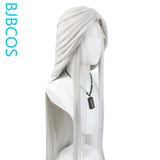 [Styled Wig]Fantasy City Sakura Sky Release Ma Tianyu Same Silver White Imitation Hand Hook Style COS Wig Set