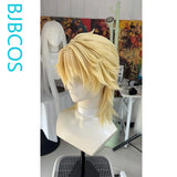 [Styled Wig]Varka Cosplay Wig Game Genshin Impact Cosplay Light Yellow 35CM Short Hair Heat Resistant Synthetic Halloween Wig