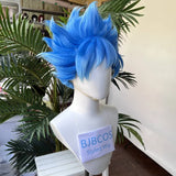 [Styled Wig]Twisted Wig Wonderland Ortho Cosplay Men Short Blue Wig Halloween Cosplay Anime Cosplay Synthetic Wigs for Costume