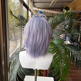 [Styled Wig]Takashi Mitsuya Cosplay Wig Game Anime Women Men Short Light Purple Synthetic Hair Role Play Halloween Party Wig