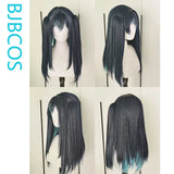 [Styled Wig]Ada Closure Church Cosplay Wig Game Arknights Women Long Twintails Mixed Dark Blue 60CM Hair Anime Cosplay Party