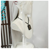 [Styled Wig]WHERE WINDS MEET Silver White Three Heavens Three Pointed Lace Front Wig COS Hairy Girl Style Wig Set