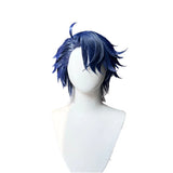 [Styled] Honkai Star Rail Sampo Koski Cosplay Wig 33cm Dark Blue Silver White Gradient Wigs Heat Resistant Synthetic Hair