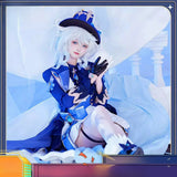 Furina Game Cosplay Costume Genshin Impact with Hat【XS-3XL】Black And White Suits Cosplay for Man Or Women Halloween Outfits