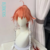 [Styled] Changli Cosplay Wig 90cm Long Hair with Ponytail Pink Silver White Red Wig Cosplay Heat Resistant Synthetic Wigs