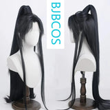 [Styled Wig]Hanfu ancient style round neck robe young man cosplay wig Chu Wanning ink burning versatile half tied ponytail