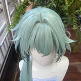 [Styled] Anaxa Wig Game Honkai Star Rail Anaxa Male Cosplay Wig Short Green Hair Halloween Wig