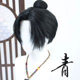 [Styled] Tianquan Cosplay Wig Black Where Winds Meet Ancient Style Customized Role Play Cos Lace Front Wig For Halloween Party