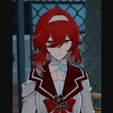 [Styled Wig]Himeko Cosplay Wig Game Honkai: Star Rail HSR Himeko Girlhood Red Mixed Short 45CM Hair Anime Halloween Party Wig