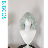 [Styled Wig]Yani Neko Cosplay Wig Anime Chainsmoker Cat Women Short Light Green 38CM Hair Ears And Tail Full Set Anime Character
