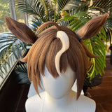 [Styled Wig]Uma Shinko Windy Cosplay Wig Game Pretty Derby Women Short Brown Hair For Halloween Heat Resistant Synthetic Wigs