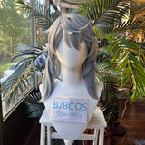 [Styled Wig]Sunday Cosplay Wig Game Honkai: Star Rail HSR Mixed Gray 52CM Hair Heat Resistant Synthetic Halloween Party Wigs