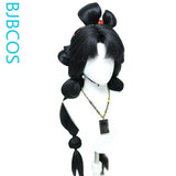 [Styled Wig]Sword Three Braised Jianghu Lolita Fake Lace Front Wig COS Style Wig Set