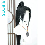 [Styled Wig]Sage‌ Cosplay Lace Front Wig Game VALORANT Anime Man Women Long Black Straight High Bun Hair Halloween Party Wig