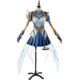 Haotian Hammer Game Cosplay Costume Soul Land Battle Outfit, Full Set Blue Dress Women's Anime & Game Clothing【XS-2XL】