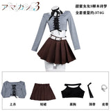 Yanagi Shion Cosplay Costume Game ‌Amakano3‌ Sweet Girlfriend Japanese-style JK Skirt Grey Tops Uniform Woman Sexy Daily Suit