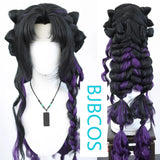 [Styled Wig]WHERE WINDS MEET  Green Grassland Imitation Hand Hook COS Hairy Girl Style Wig Set