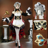 Sandrone Cosplay Costume Genshin Impact Women Dress Halloween Carnival Party Fatui Harbinger Sandrone Maid Cosplay【XS-2XL】