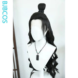 [Styled Wig]Li Yu Cosplay Full Lace Wig Game Anime Long Black Curly High Bun Hair Versatile Wig Set Halloween Carnival Party Wig