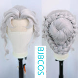 [Styled Wig]I dentity V Red Lady's Illusory Night Tide COS Lace Front Wig Silver White Wig Set