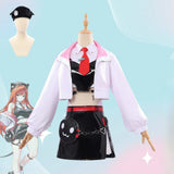 Red Hood Cosplay Pink White Jacket Costume Goddess of Victory: NIKKE Top Skirt Bag Set For Perfromance Halloween Roleplay