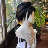 [Styled Wig]Binah Cosplay Wig Game LC Women Black And Yellow Short Hair For Heat Resistant Synthetic Halloween Party Wigs