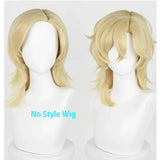 [Styled Wig]Aventurine Cosplay Wig Game Honkai Star Rail HSR Man 40CM Short Flax Gold HairAventurine Halloween Party Wig