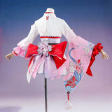 Evanescia Cosplay Costume Game Honkai Star Rail Lunar Blossoming New Skin Women White And Pink Skirt Full Set Halloween Party