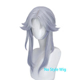 [Styled Wig]Canon Cosplay Wig Game Genshin Impact Woman Or Man Mixed Gray Hair For Party Role Play Halloween Party Wigs