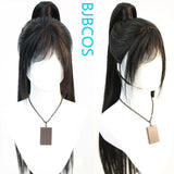 [Styled Wig]Ancient Style Heroine Cosplay Wig Long Black High Ponytail Hair Antique Style Versatile NPC Shaped COS Wig Halloween
