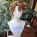 [Styled Wig]Welt Yang Game Cosplay Wig Honkai: Star Rail Short Brown Halloween Wigs Heat Resistant Synthetic Wigs