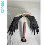 Xiao Wings Cosplay Game Genshin Impact Foldable Black Versatile Umbrella Pearl Cotton Demon Wings Cosplay Halloween Party Prop