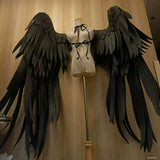 Demon Black Wings Cosplay Costume Women Man Foldable Black Devil Big Angel Wings Cosplay Halloween Carnival Party Prop