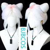 [Styled Wig]Eternal Tribulation, Unfinished Jade, Linglong Warm Cat Head,Lace Front Wig Spray Color COS Shaped Wig