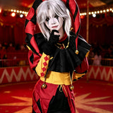 【In Stock】Pierrot Cosplay Costume Game The Freak Circus Women Men Red Yellow Full Set Costumes Halloween Carnival Horror Clown