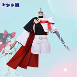 Sapphire Cosplay Costume Anime The Ribbon Hero Man Women Red And White Cloak Combat Suit Headwear Earrings  Role Play XS-3XL