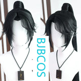 [Styled Wig]Ancient style versatile youth Lang Mo Ran Xiao Ce An high ponytail patch COS wig cover