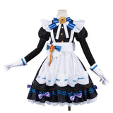 【In Stock】Miliastra Wonderland Cosplay Costume Game Genshin Impact Women Black And White Maid Dress Halloween Party Size S-3XL