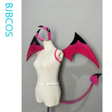 Verosika Cosplay Prop Wings Prominence Tail Anime Colorful Pink Demon Angel Wings Full Set Cosplay Halloween Carnival Party Prop
