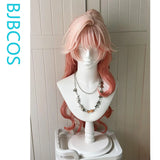 [Styled Wig]‌‌Haruka Cosplay Wig Game Arknights: Endfield Women Mixed Pink 80CM Curly Hair For Halloween Carnival Party Wig
