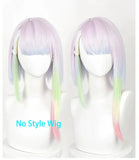 [Styled Wig]‌ Lucy Cosplay Wig 45cm Anime Cyberpunk Edgerunners Cosplay Halloween Multicolor Gradient Heat Resistant Hair Wig