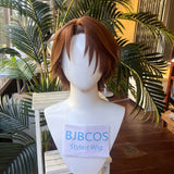 [Styled Wig]Squall Leonhart Cosplay Wig Man Short Brown Style Hair Resistant Anime Cosplay Theme Party Heat Resistant Synthetic