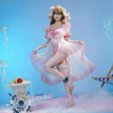 Eyjafjalla Game Cosplay Costume ‌Arknights: Endfield Summer Flower Cute Swimsuit Coral Coast Outfit Women Halloween Anime Party