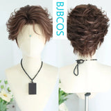 [Styled Wig]Viktor‌ Cosplay Full Lace Wig Game Women Man Short Brown Universal Hair Heat Resistant Synthetic Halloween Party Wig