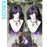 [Styled Wig]Label Cosplay Wig Game GODDESS OF VICTORY: NIKKE Women Long Black Mixed Purple 100CM Hair Heat Resistant Synthetic