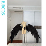 Albedo Cosplay Black Wings Anime Overlord Cosplay Foldable Versatile Pearl Cotton Angel Devil Lolita Props Halloween Carnival