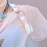 Chisa Rinna Cosplay Costume Game Wuthering Waves Swimsuit Women Blue And Pink Carnival Halloween Role Play Dress Size S-3XL‌