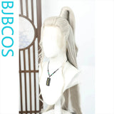 [Styled Wig]The Water Dragon Chant Leo Tang Li's COS ancient style Hanfu creative dark gray three pointed styling wig set