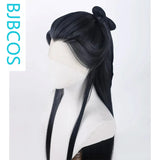 [Styled Wig]Hanfu ancient style wig, male cosplay, beautiful woman, pointed young master, Lace Front Wig, long straight hair